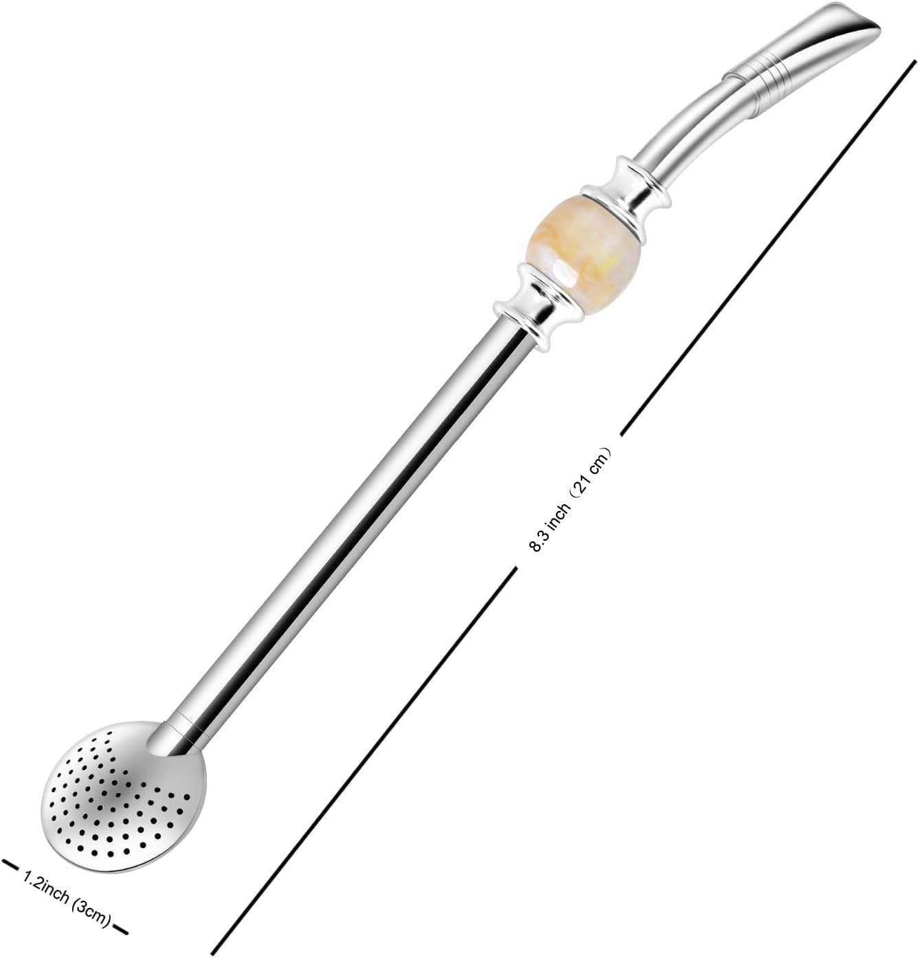 Reusable Bombilla Yerba Mate Straw Stainless Steel Removable Spoon Style Filter