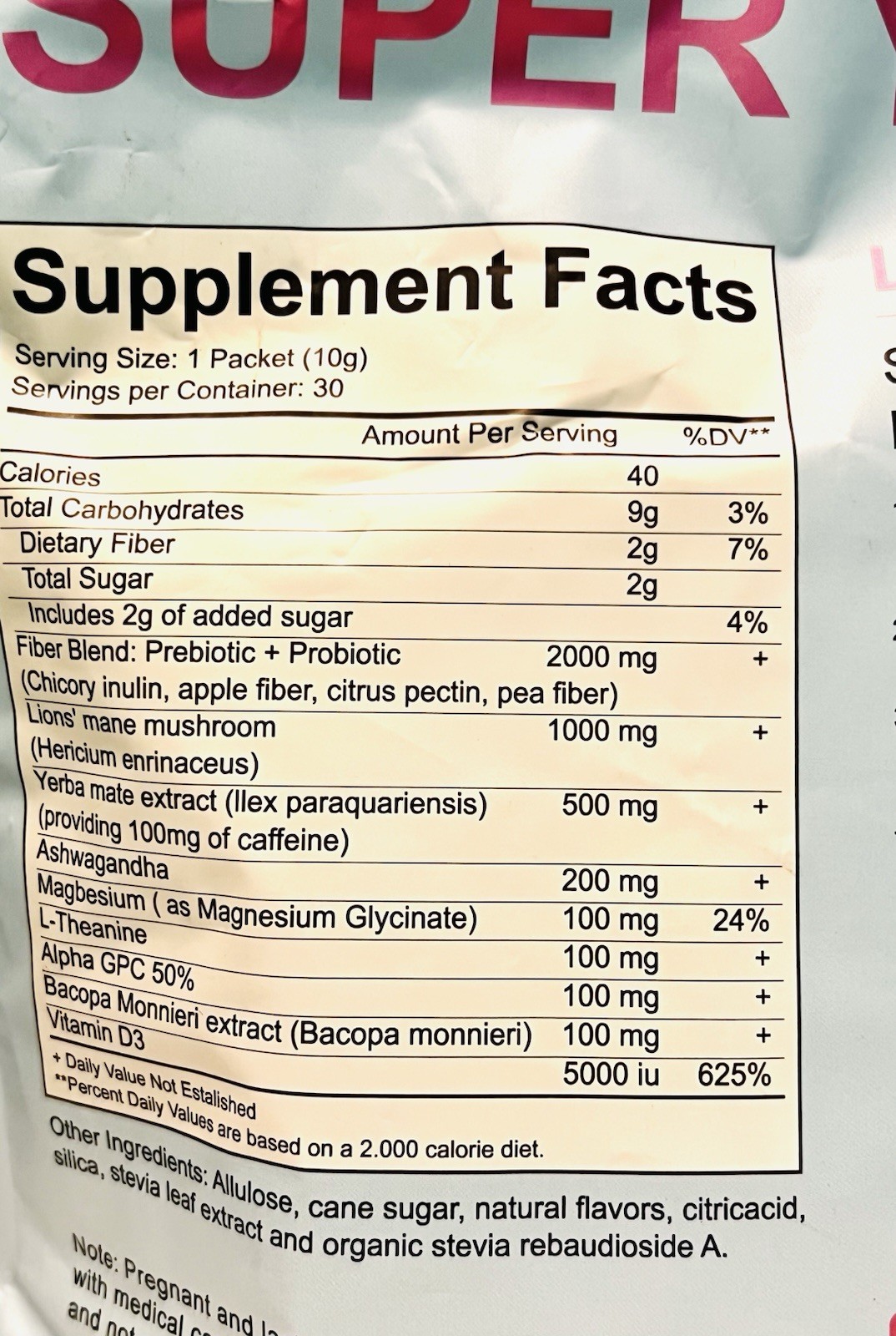 Super Yerba Raspberry Lemonade Tea Drink Mix Packets -30 count– Lot of 4
