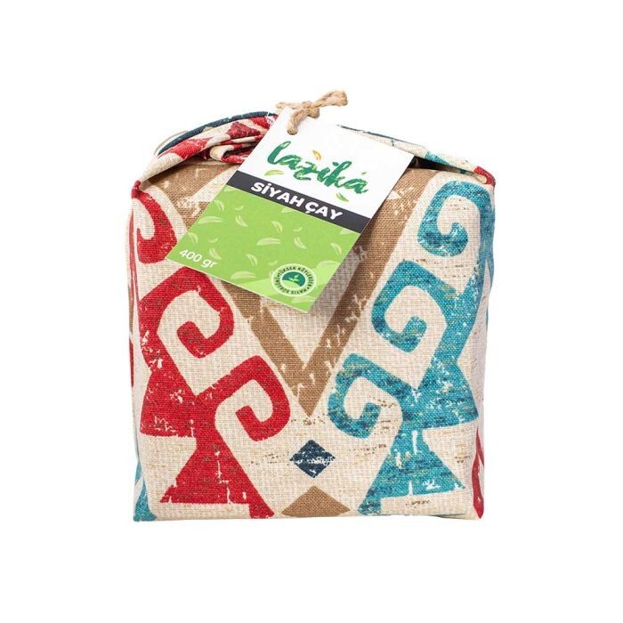 Lazika Ethnic Patterned Cloth Package Turkish Black Tea 400 G 14.10 Oz