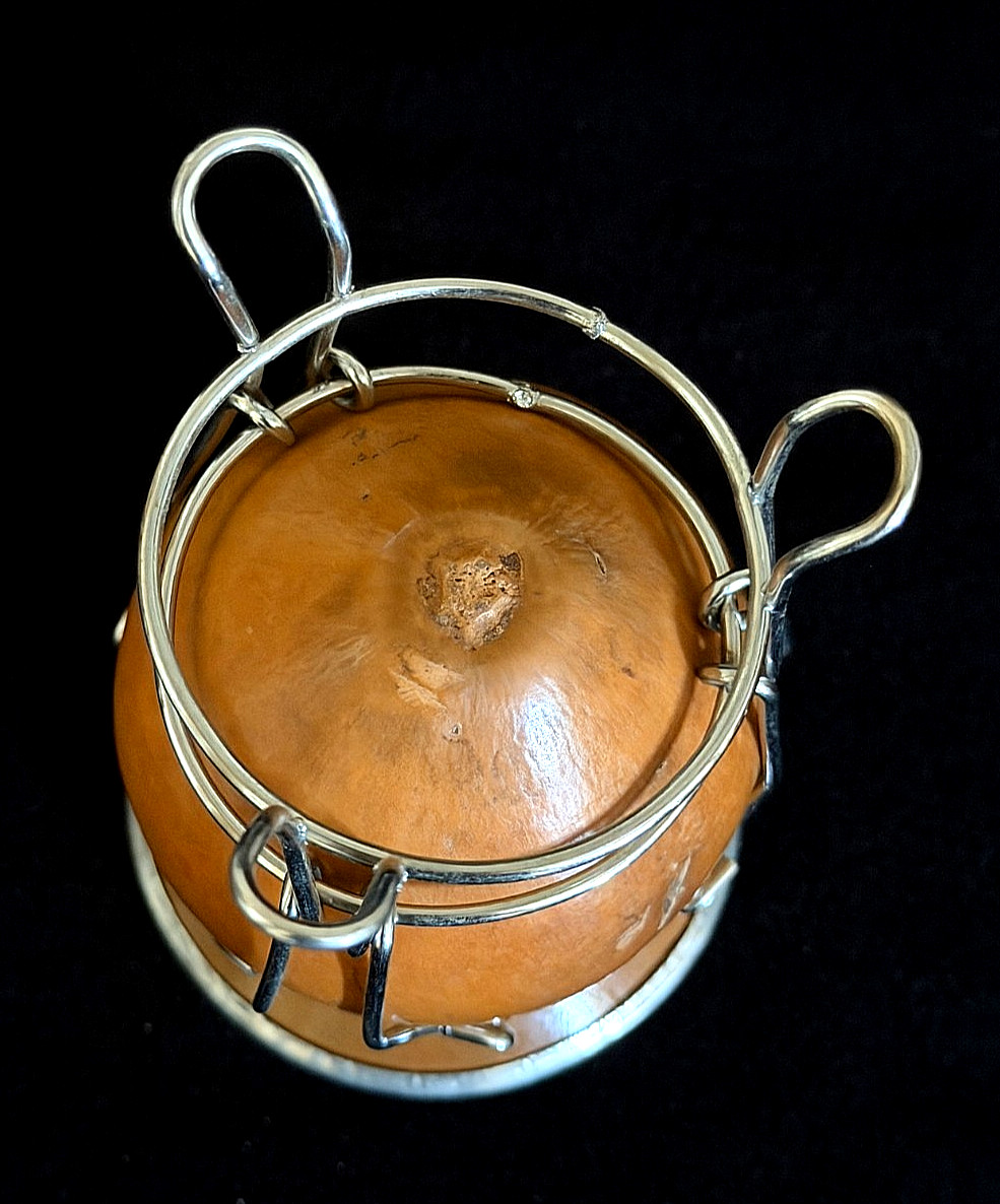 Yerba Mate Set – Mate de Calabaza Gourd – Bombilla – Handcrafted Alpaca Silver
