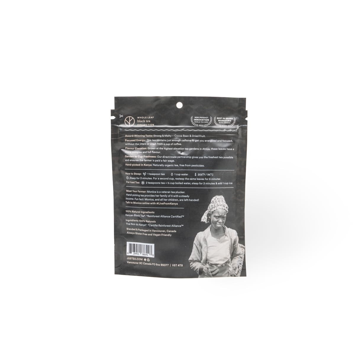 MT. KENYA Loose Leaf Black Tea 3.2oz High Caffeine Recyclable Refill Pouch