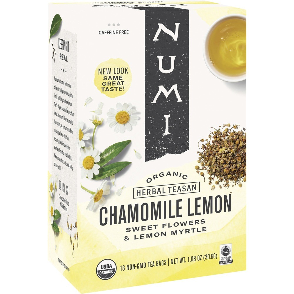 Numi Organic Chamomile Lemon Herbal Tea Bag – Herbal Tea – 18 Teabag – 18 / Box