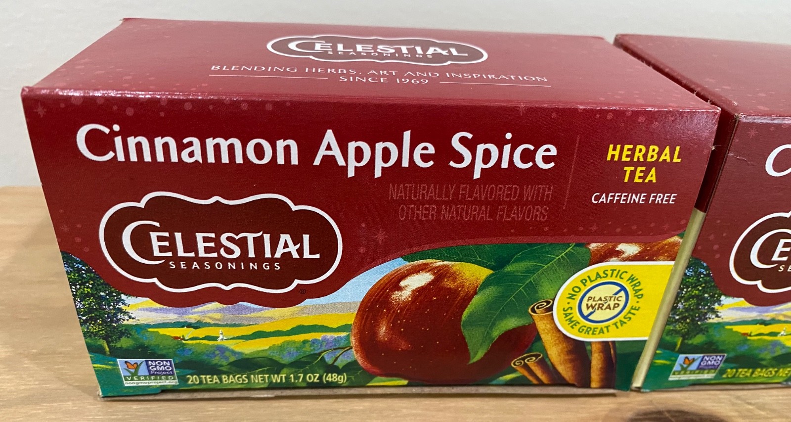 Celestial Seasonings Cinnamon Apple Spice Herbal Tea LOT/4 Boxes BBD 11’27