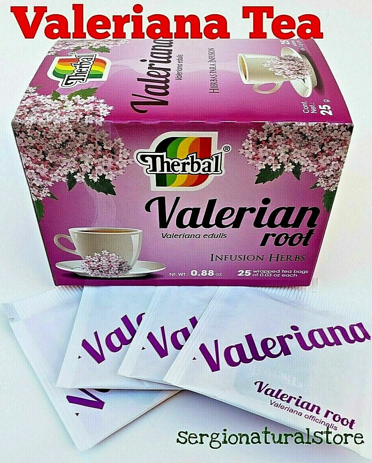 2 Packs VALERIAN TEA 50 BAGS TE DE VALERIANA (Valerian edulis) Made in Mexico