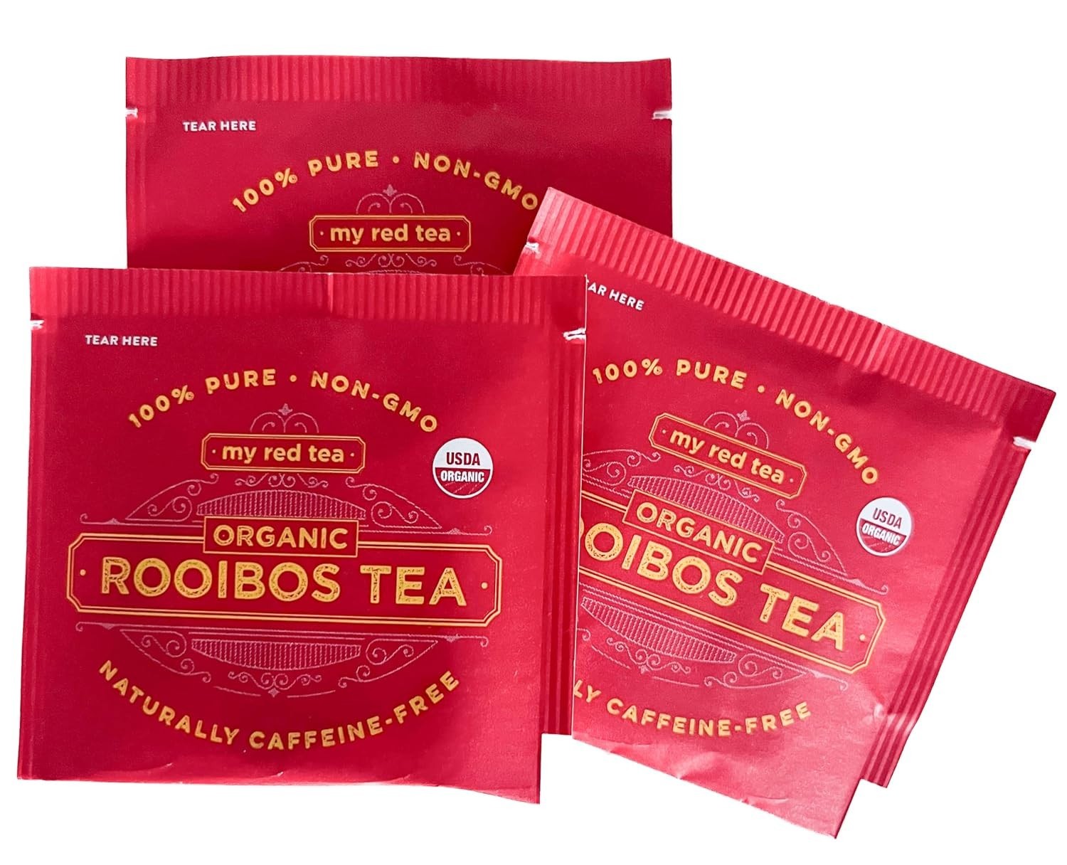 40 Count of Organic Rooibos Tea Bags – Natural, Sweet Flavor & Immune Support