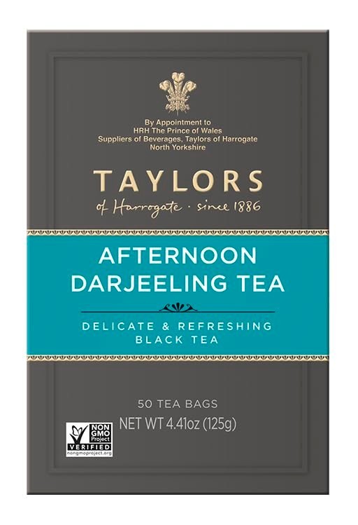 Black Tea Pillow Bags 300 Count High-Quality Darjeeling Caffeinated Hot Iced