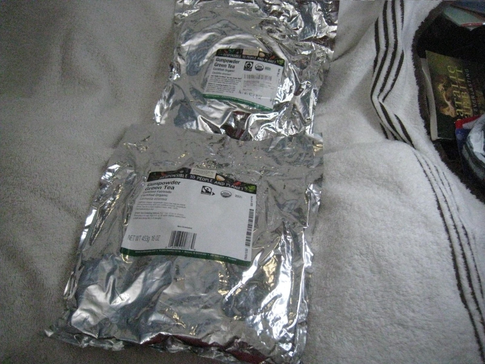 2x 1lb bags frontier co-op organic fair trade gunpowder green tea 2027/28