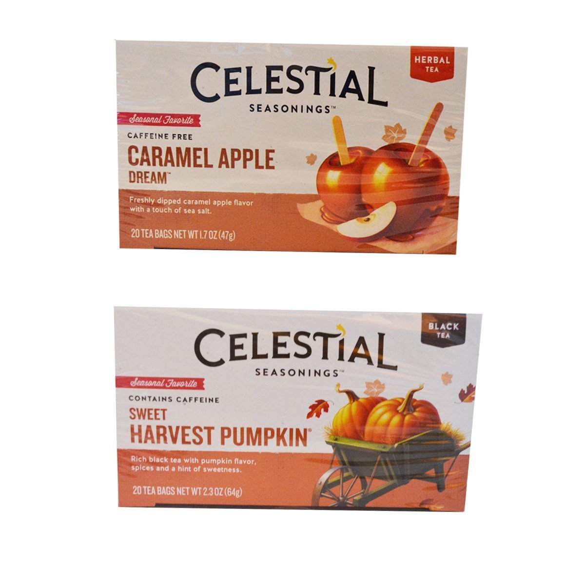 Celestial Seasonings Tea Sweet Harvest Pumpkin & Caramel Apple 20 Bags Ea