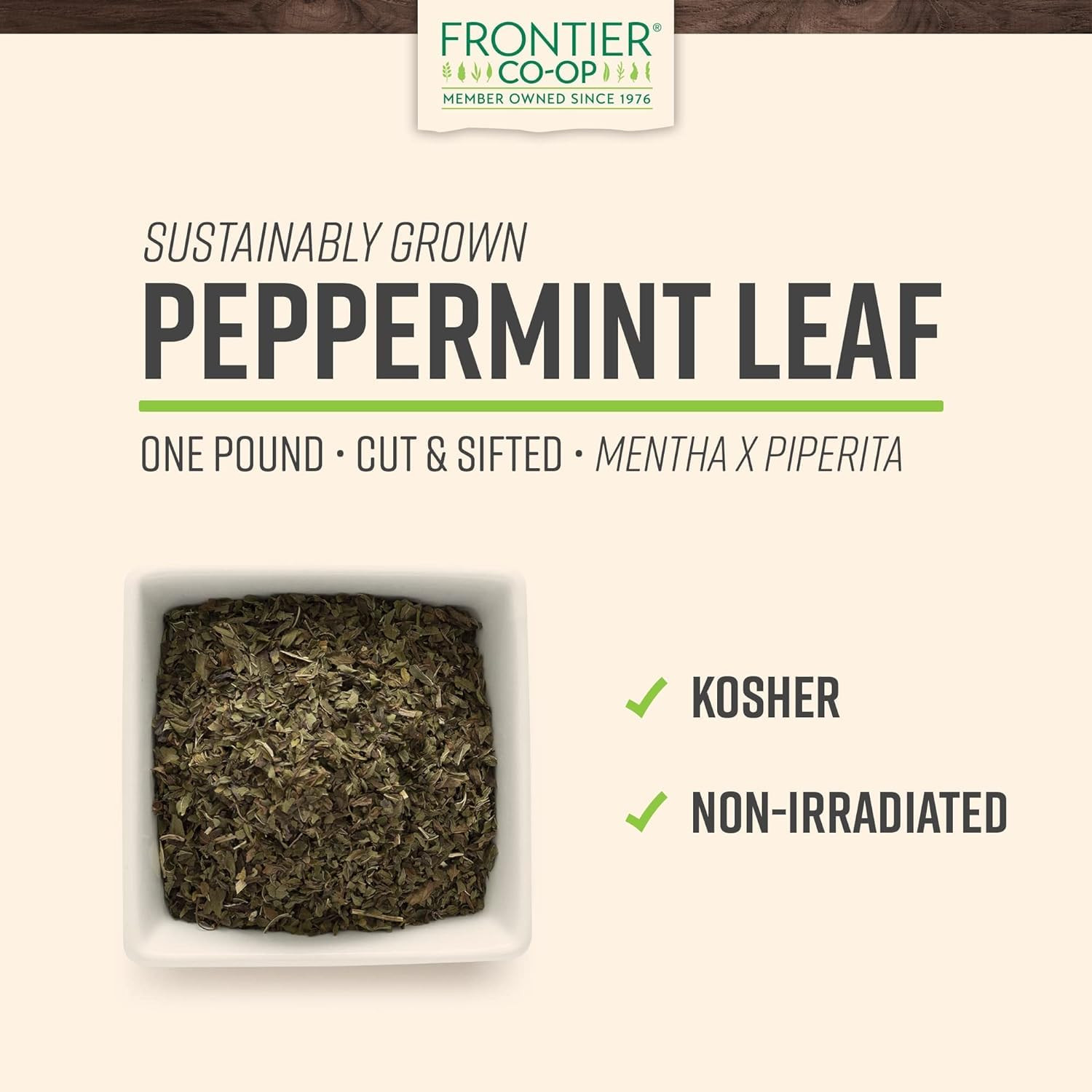 Bulk Peppermint Leaf, 1 Pound, Cut, Sifted Peppermint for Tea & Cooking, Cool…