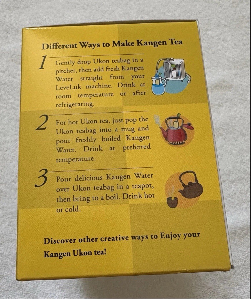 Enagic Kangen Ukon Turmeric Tea 60 Bags, Organic, Sealed