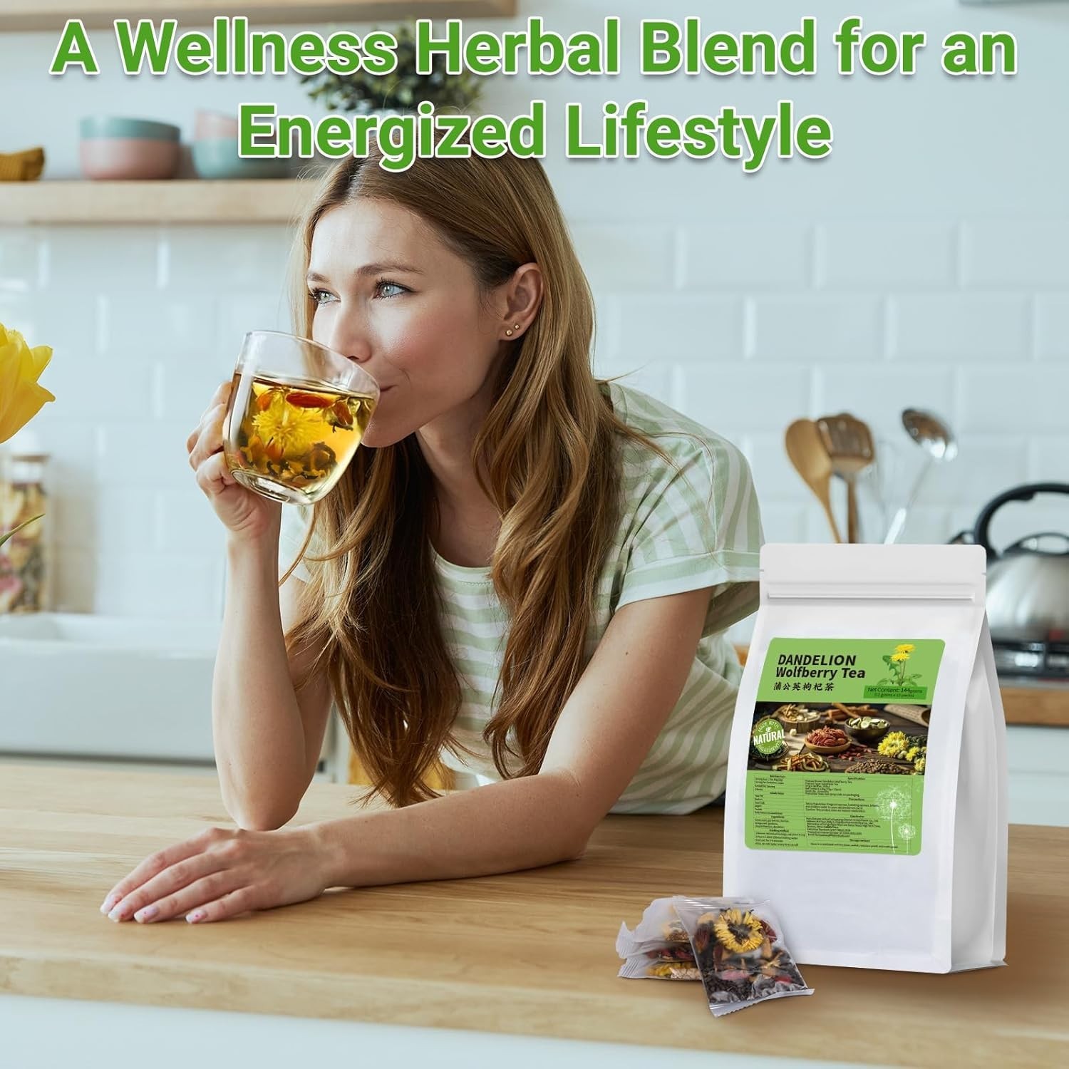 Dandelion Wolfberry Herbal Tea – 7 Natural Ingredients for Kidney & Liver Health