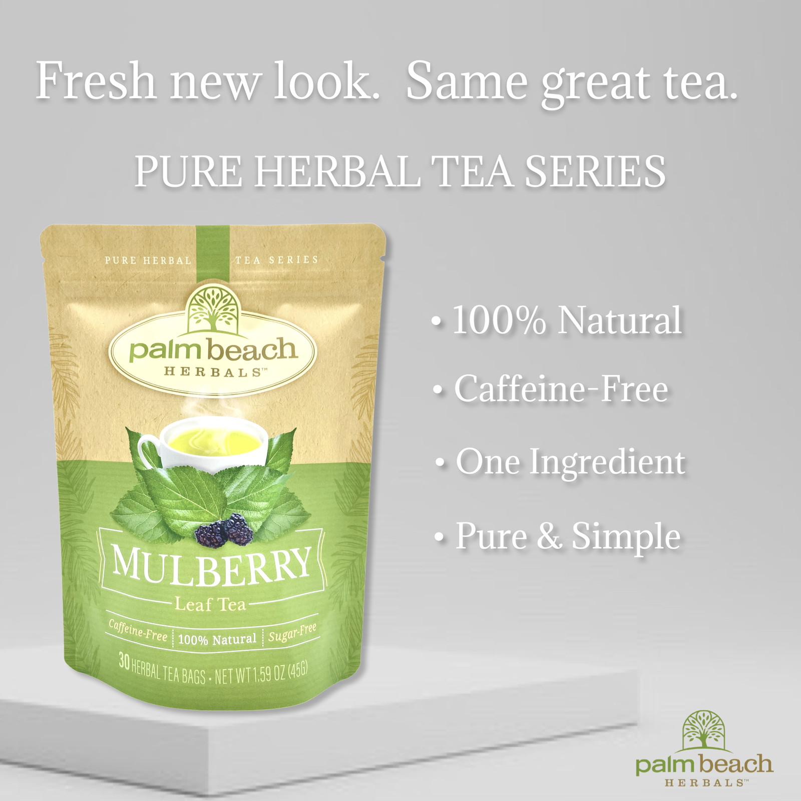 Mulberry Leaf Tea by Palm Beach Herbals | 30ct, Caffeine-Free