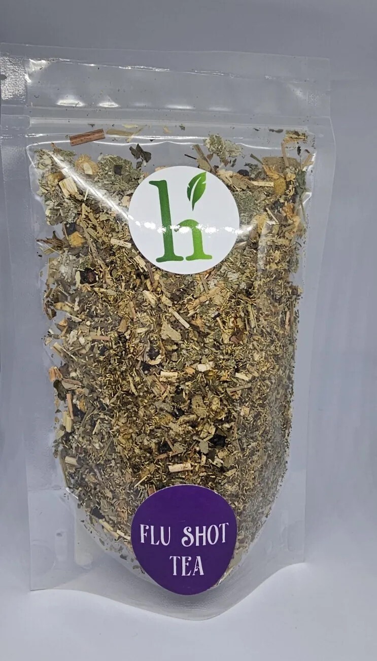 FLU SHOT HEALING Anti-Respiratory Herbal Loose Leaf Tea Blend 2 oz