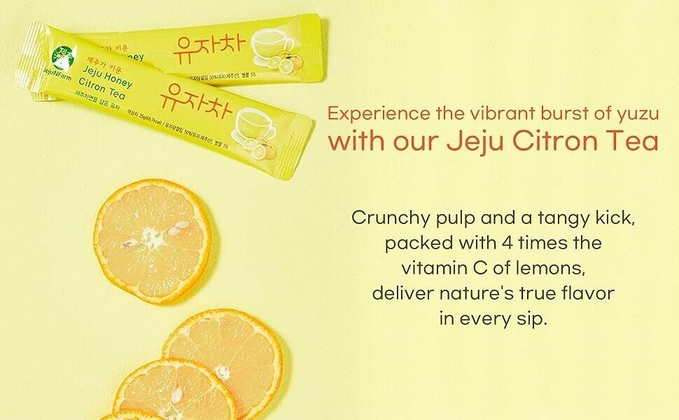 [JejuNFarm] Honey Citron Tea Liquid Stick 375g (15 x 25g) Organic Jeju Citrus