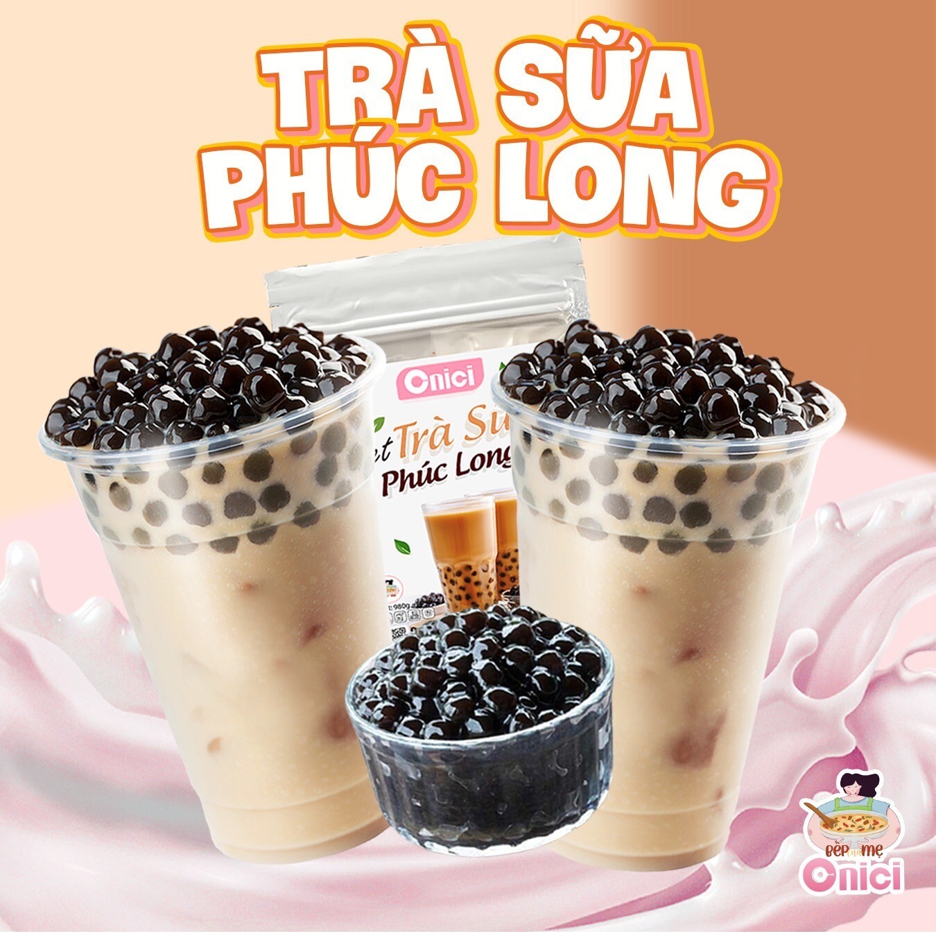 Phuc Long Milk Tea DIY Kit – Make 20 Cups | Boba Tea Set w/ Pearls & Creamer