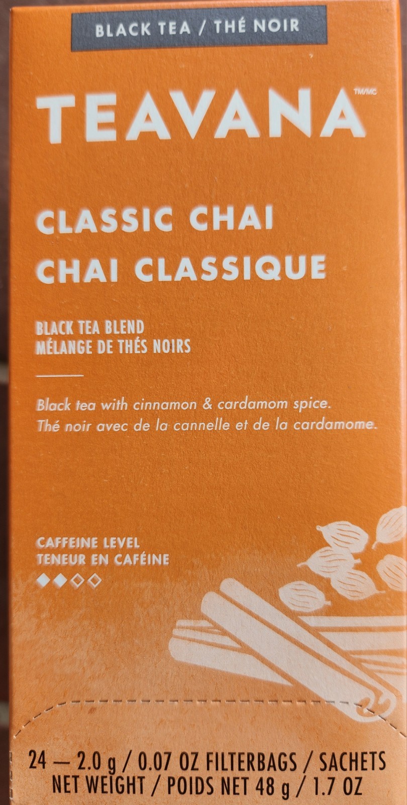 Starbucks Teavana Tea Sachets Classic Chai, Pack Of 144 Sachets BB Date:7/30/25