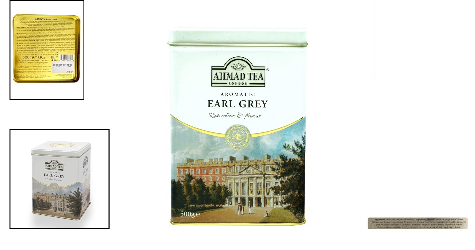 Aromatic Earl Grey Tea in Ceylon Caddy, 17.6 Oz – Sugar-Free, Delight