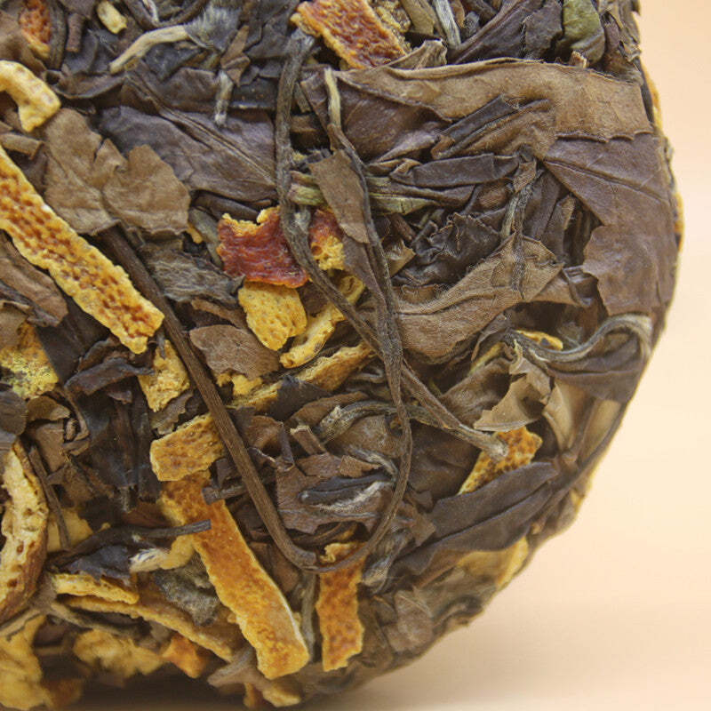 200g Tangerine Peel White Tea Cake Authentic Shoumei Dried Tangerine White Tea