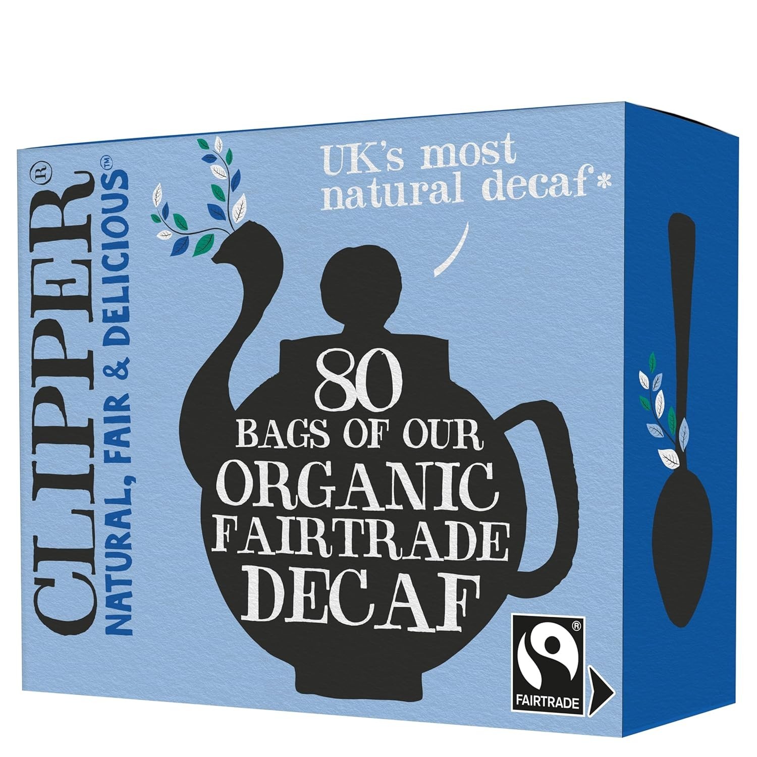 Organic Decaf Plant-Based Decaffeinated Black Tea Great Over Ice 1 Pack 80