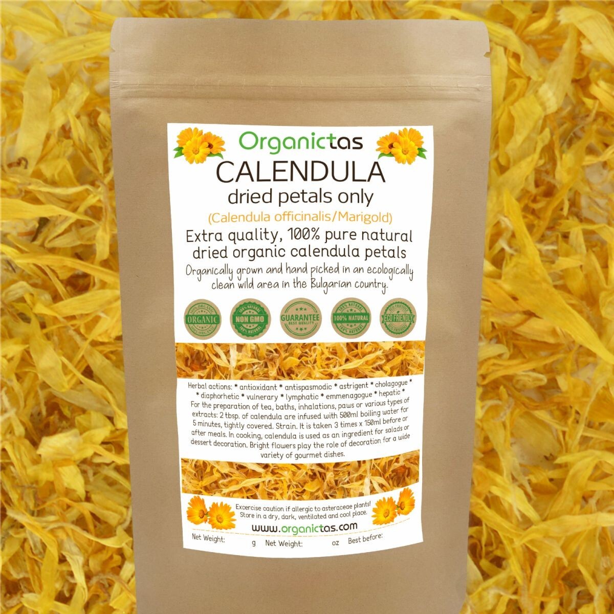 Calendula Petal Tea Organic & Dried Calendula Flower Petals Tea Premium Quality