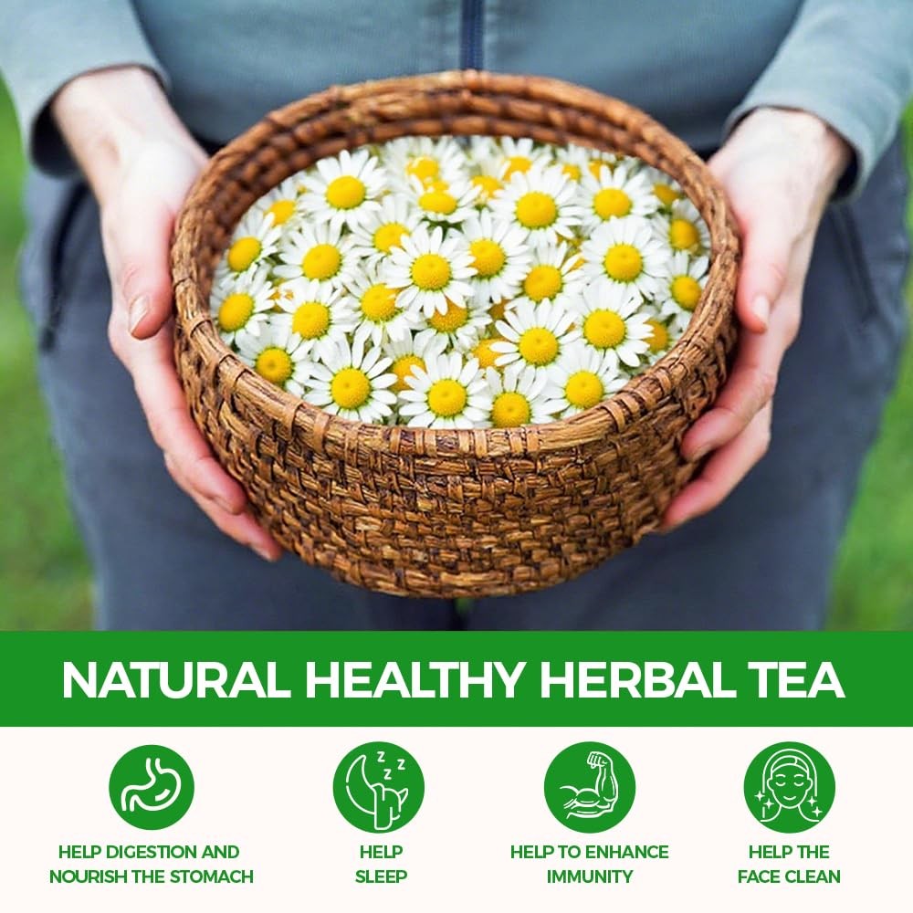 Chamomile Powder 125g（4.4oz） Premium Chamomile Powder Stress Relief & Sleep …