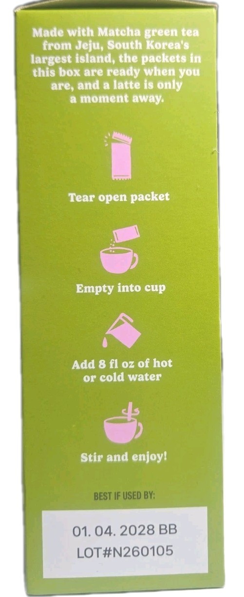 Trader Joe’s Instant Jeju Matcha Latte Packets 10 Count Per Box 7.76 oz (220 g)