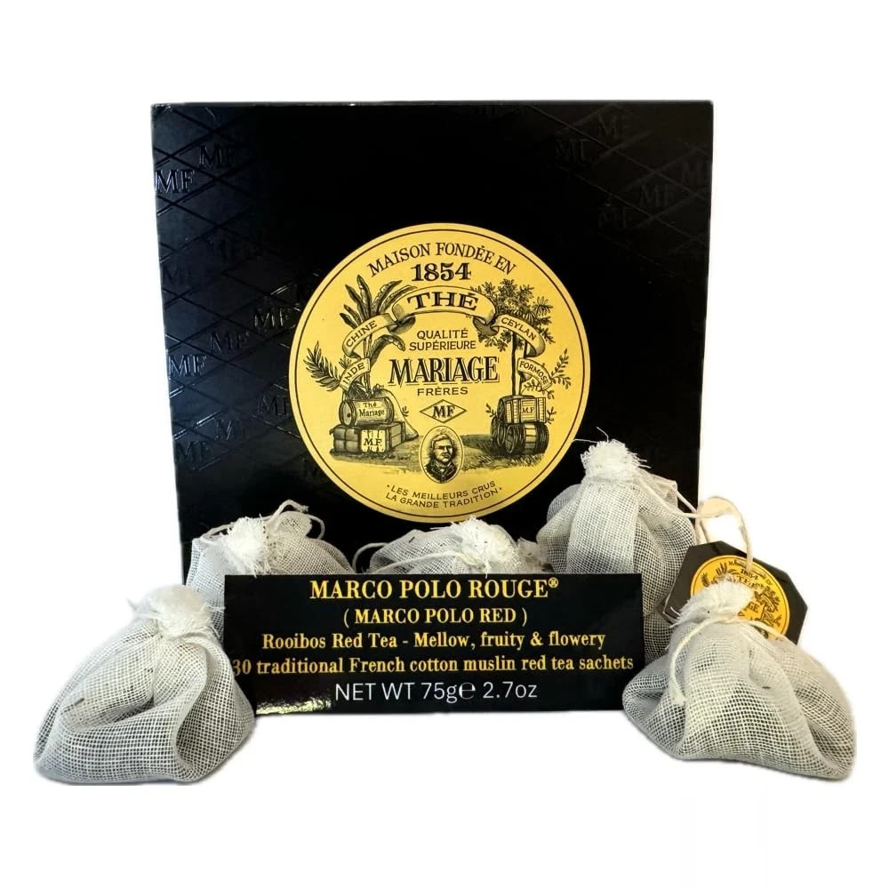 Marco Polo Red Tea Naturally Theine Free Mellow Fruity Flowery 30 Bags