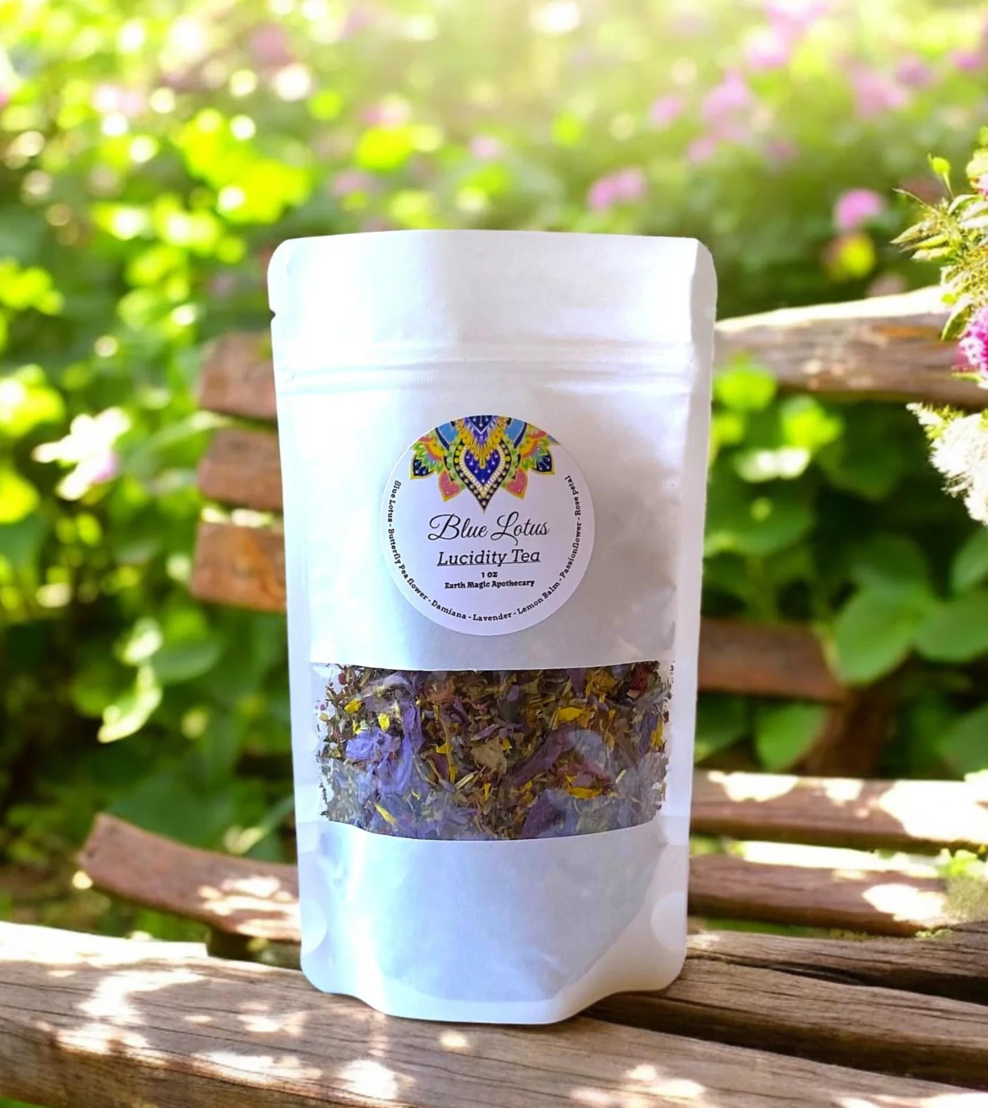 Organic Sacred Blue Lotus Lucidity Tea Blend, 1/2oz, 1oz