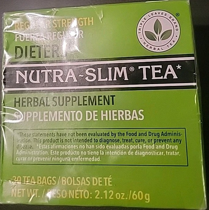 Regular Strength Dieters’ Nutra-Slim Tea By Triple Leaves Brand – 30 Tea Bags