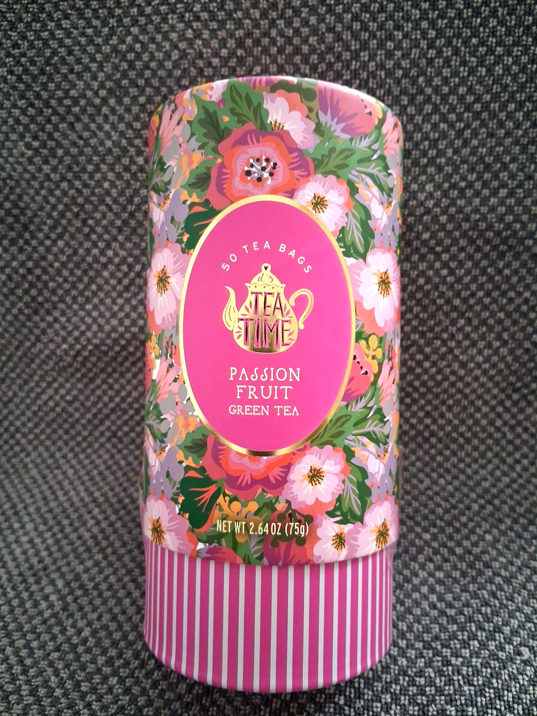 TEA TIME CAFFEINATED PASSION FRUIT GREEN TEA 2.64 oz. Exp.03/28