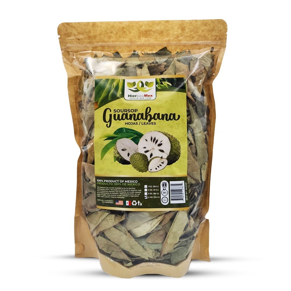 Hojas de Guanabana Te, 4 Oz., Soursop Leaves Herbal Tea 4 oz.-113g HierbasMex