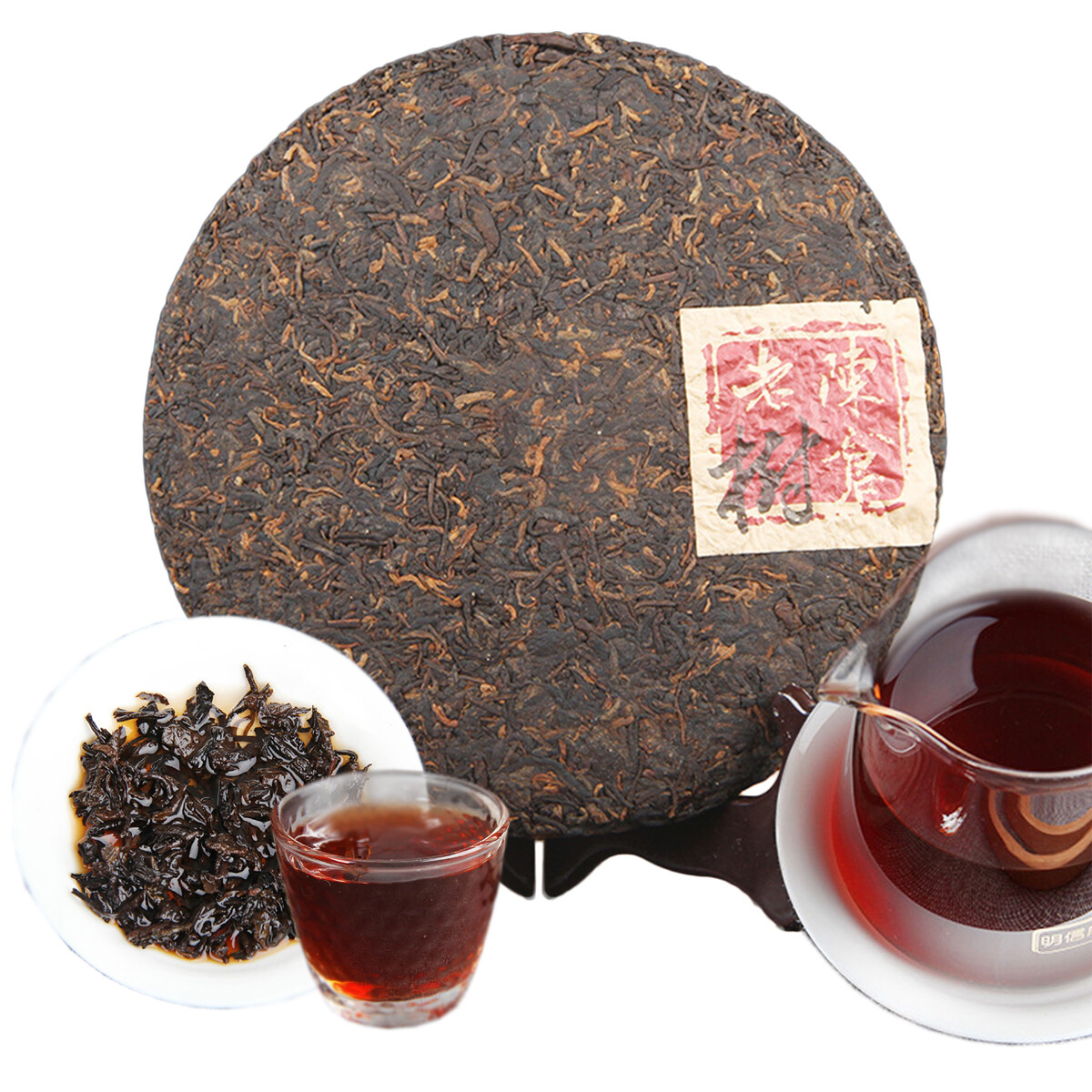 Cooked Puerh Tea Ripe Tea Black Tea Cake Old Trees Pu er Tea Brown Mountain 357g