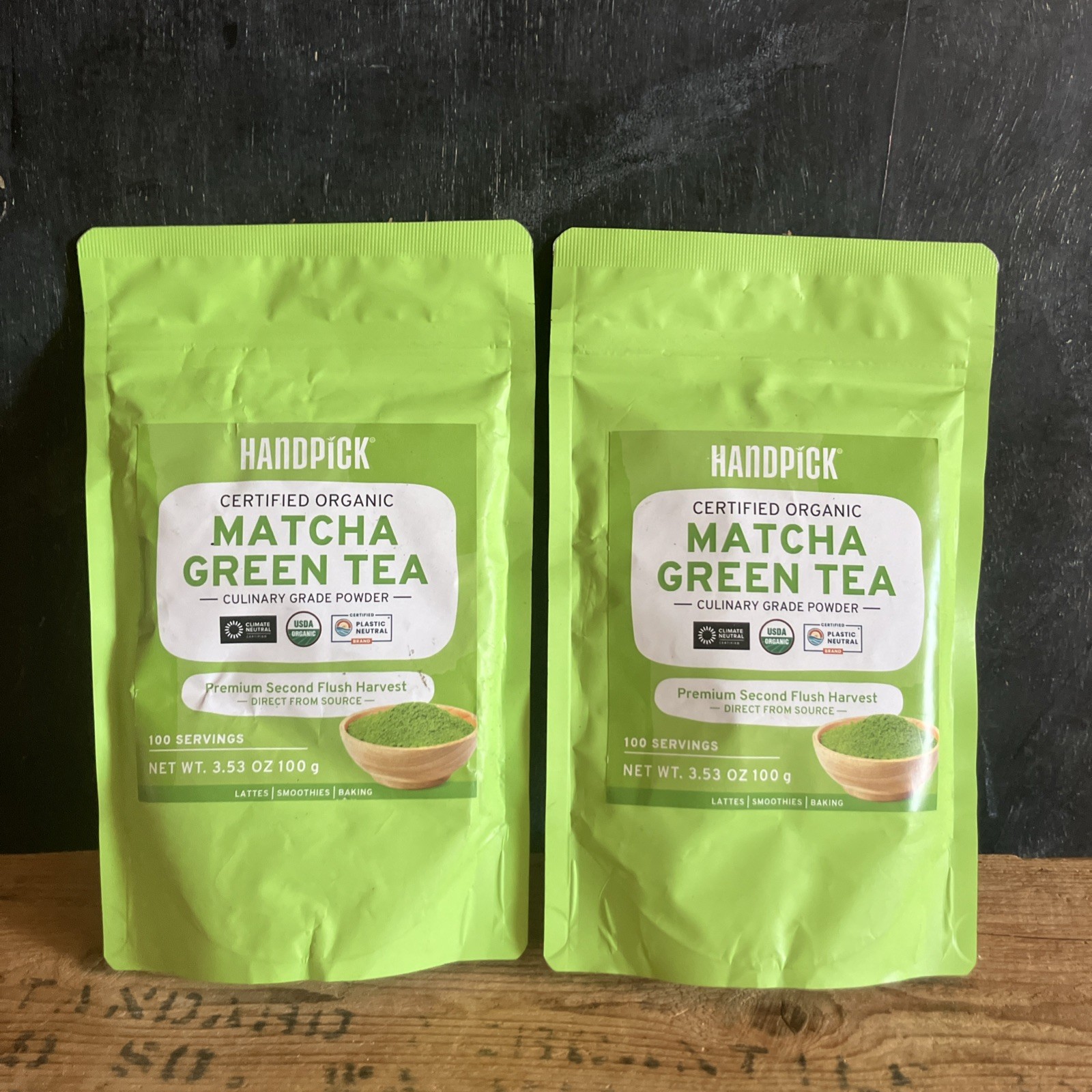 2X Handpick Culinary Grade Organic Japanese Matcha Green Tea Powder 100g Unsweet