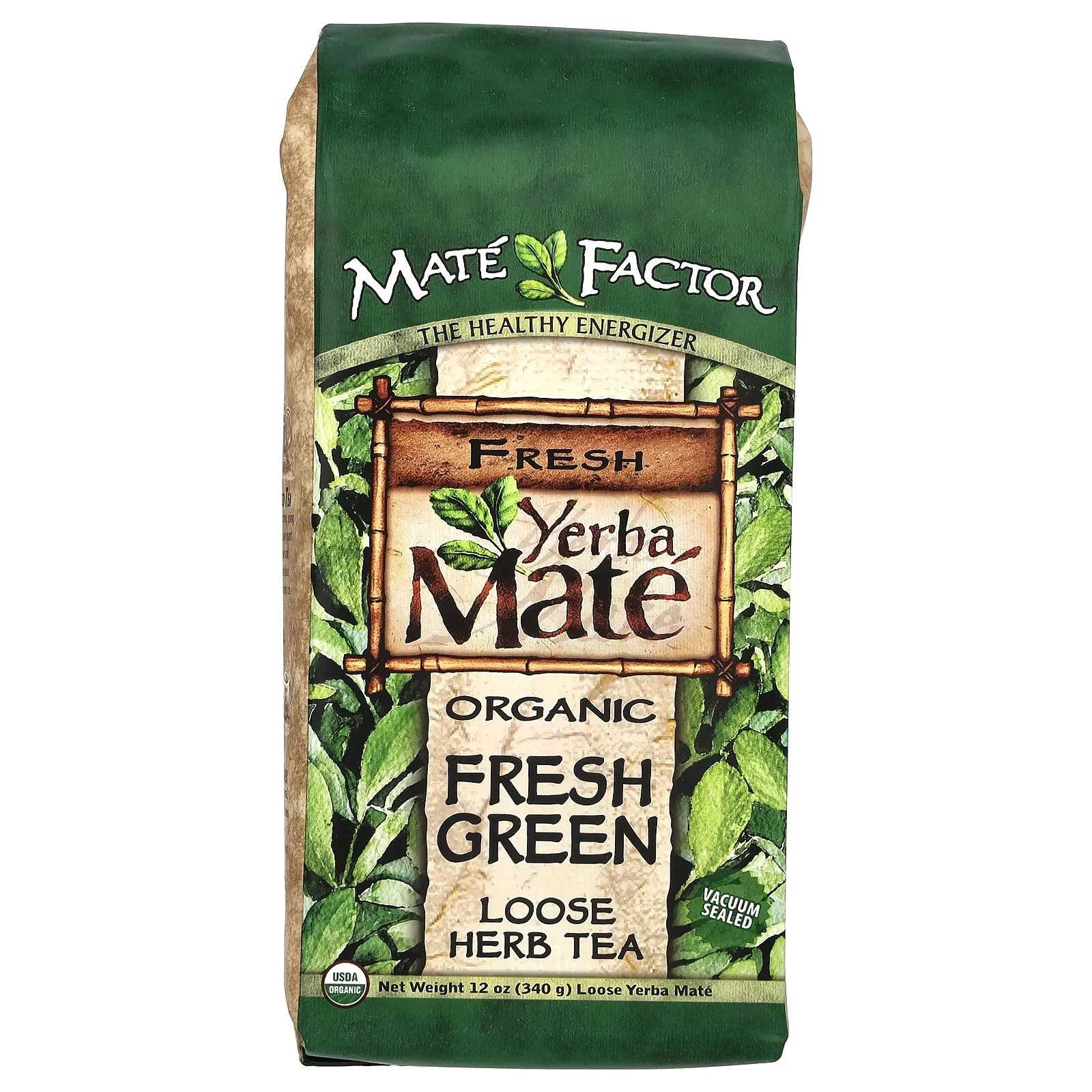 Organic Yerba Mate – Loose Herb Tea Fresh Green 12 oz Each (Pack of 4)