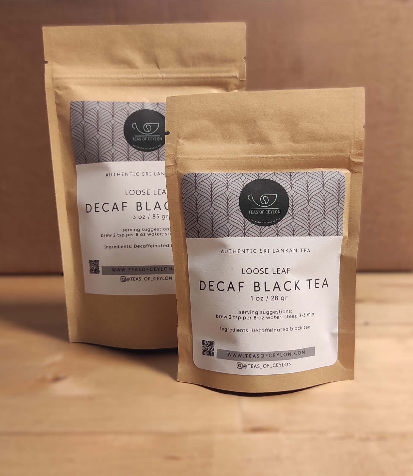 Original Ceylon Decaf Black Tea, Loose Leaf, 3oz (20+ cups)