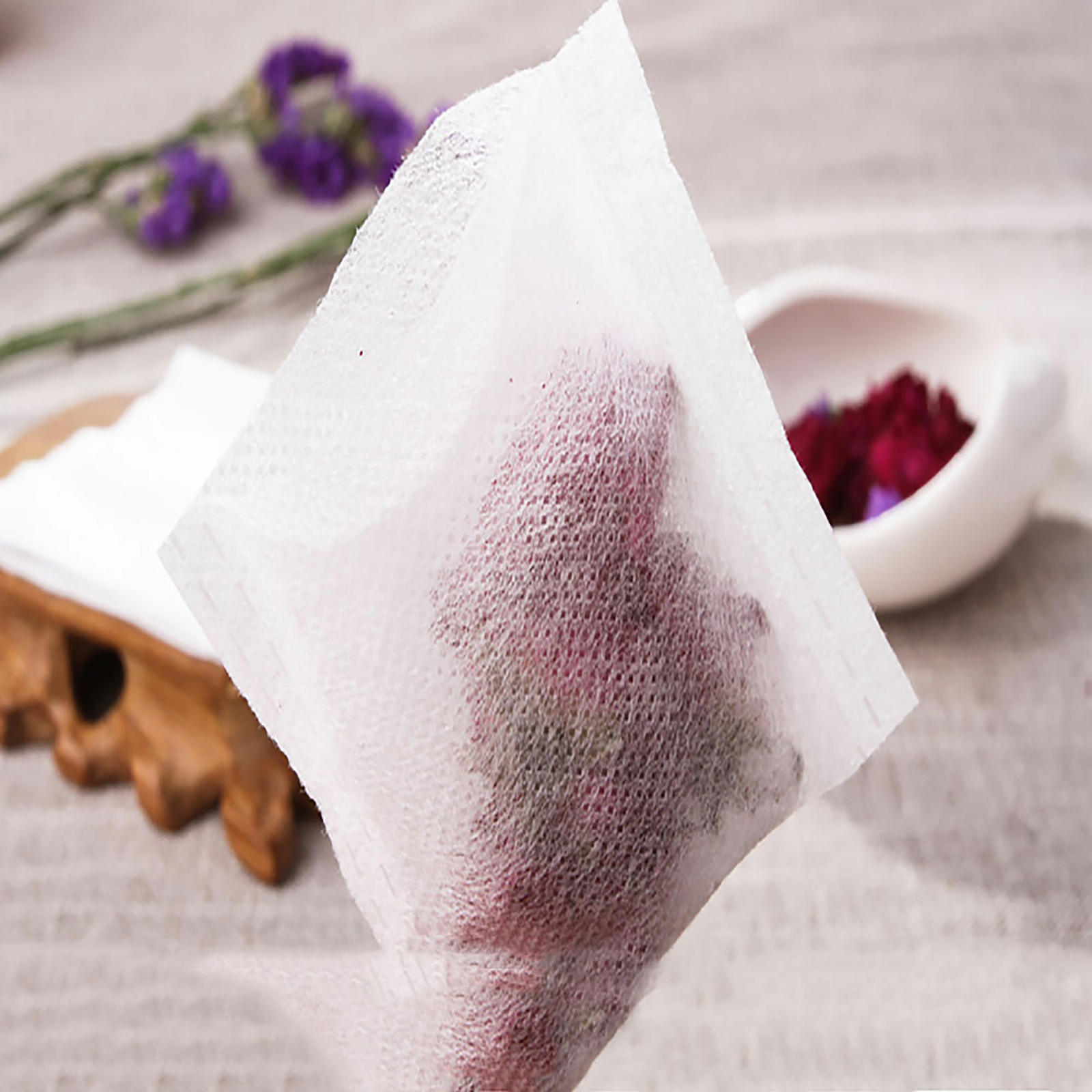 200 pcs. Durable Non-Woven Open Top Filter Bags for Tea/Herbs in Multiple Sizes