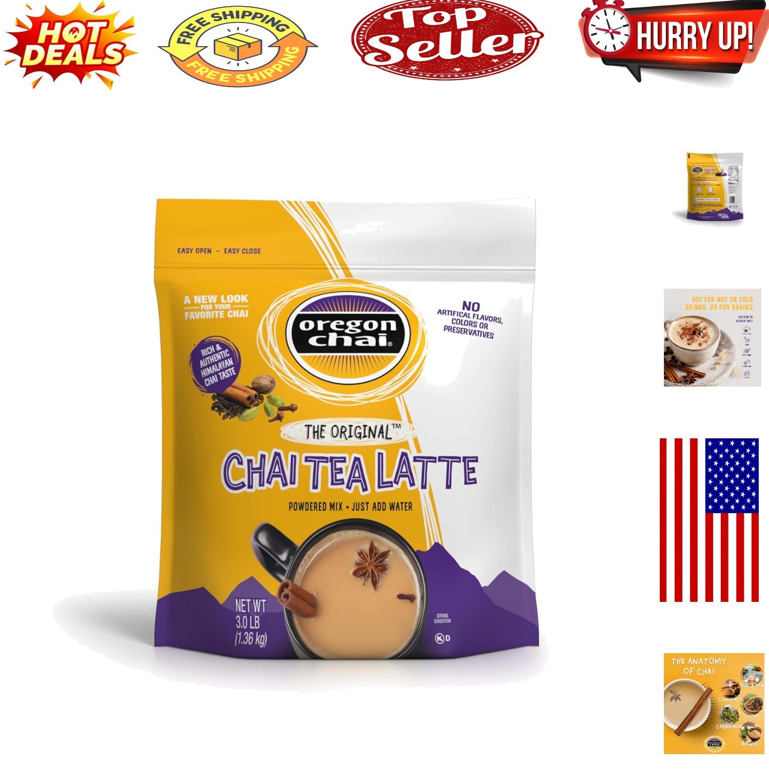 Dry Chai Latte Mix – 3 Pound Bulk Pack