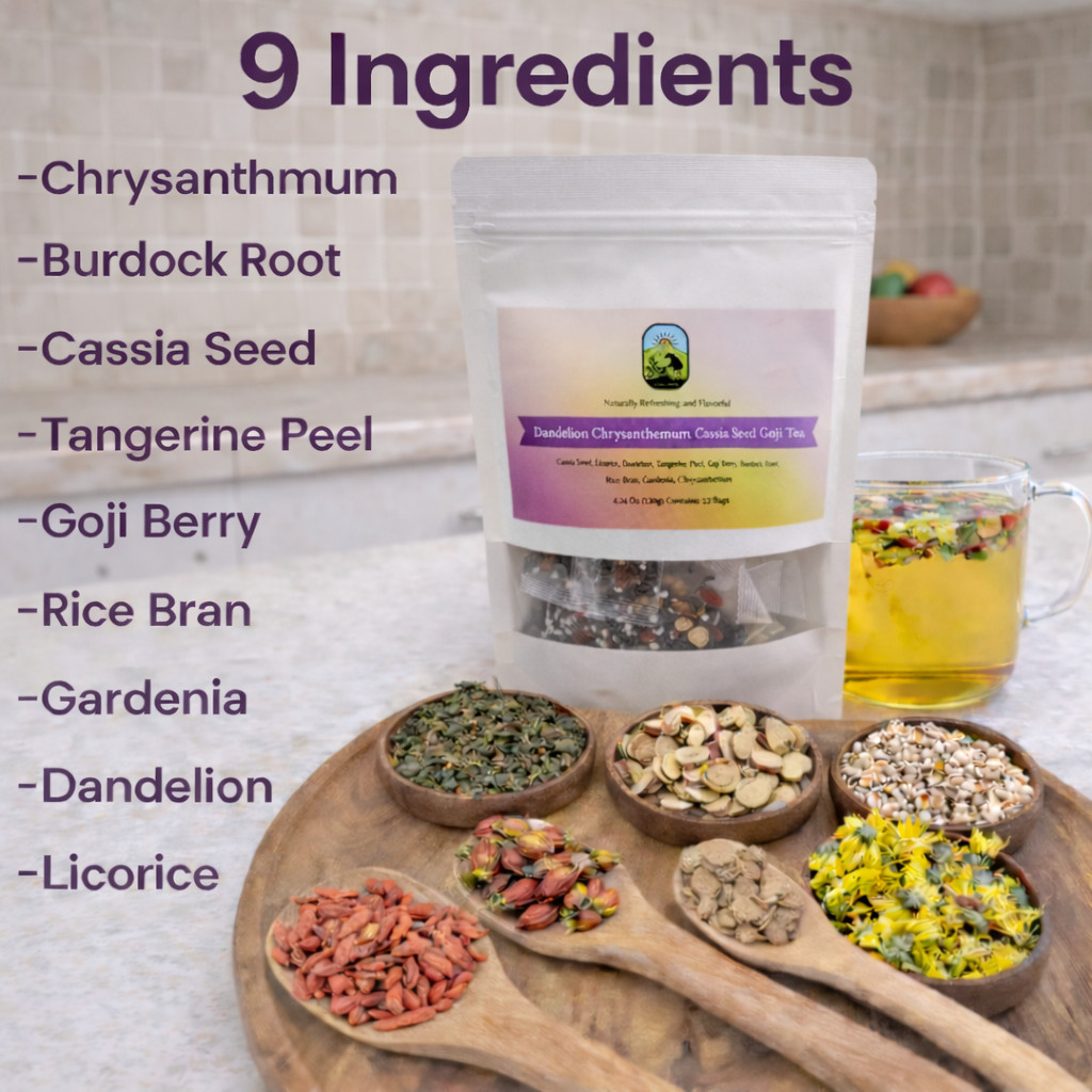 VitalsHerb Spring Sale Blend – Dandelion & Wolfberry Tea 120g (12 Bags)