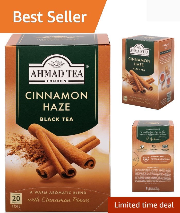 20 Count Gluten Free Cinnamon Haze Black Tea – Naturally Caffeinated & Healthy