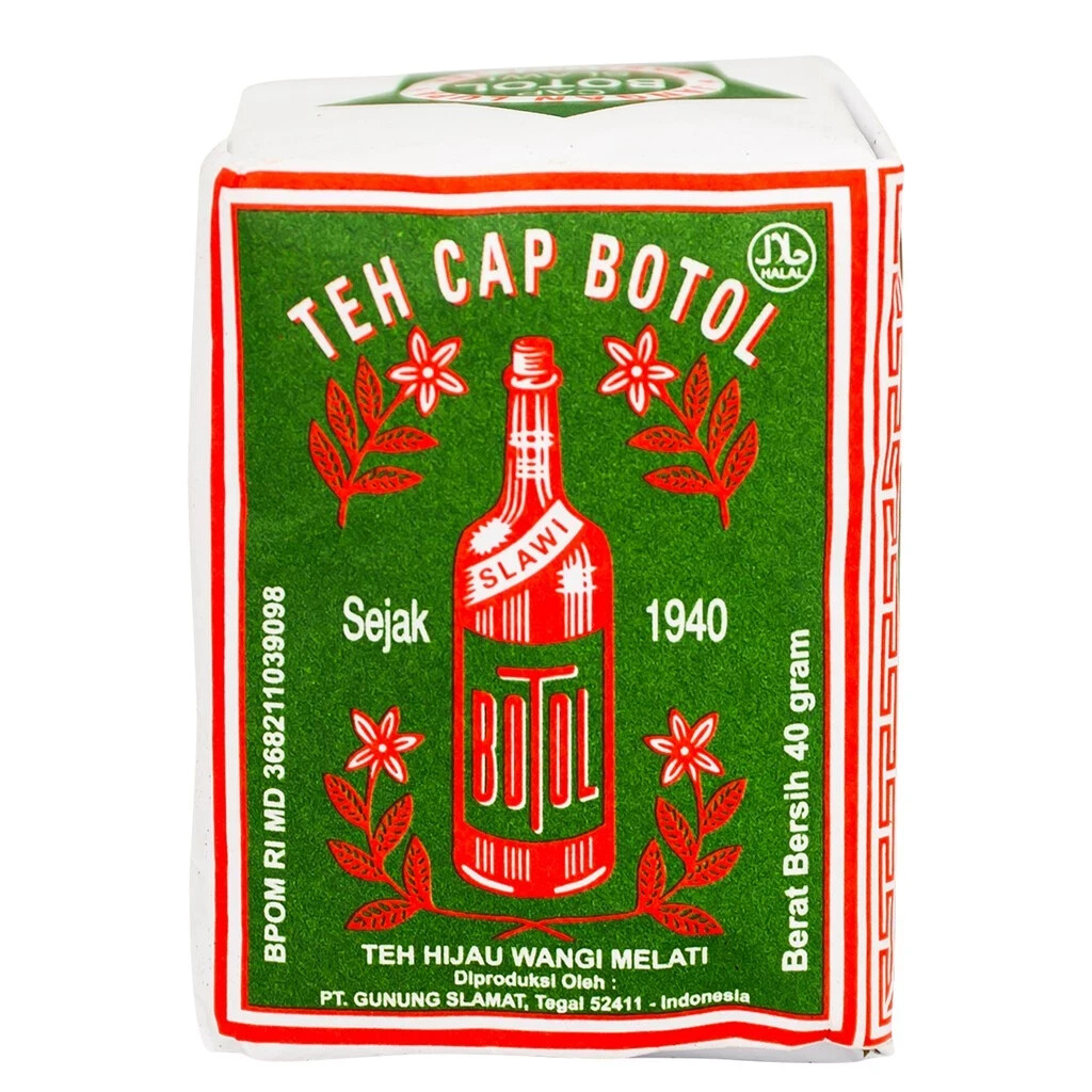 Teh Cap Botol, Teh Hijau Wangi Melati, Green Pack, 40g (Pack of 1)