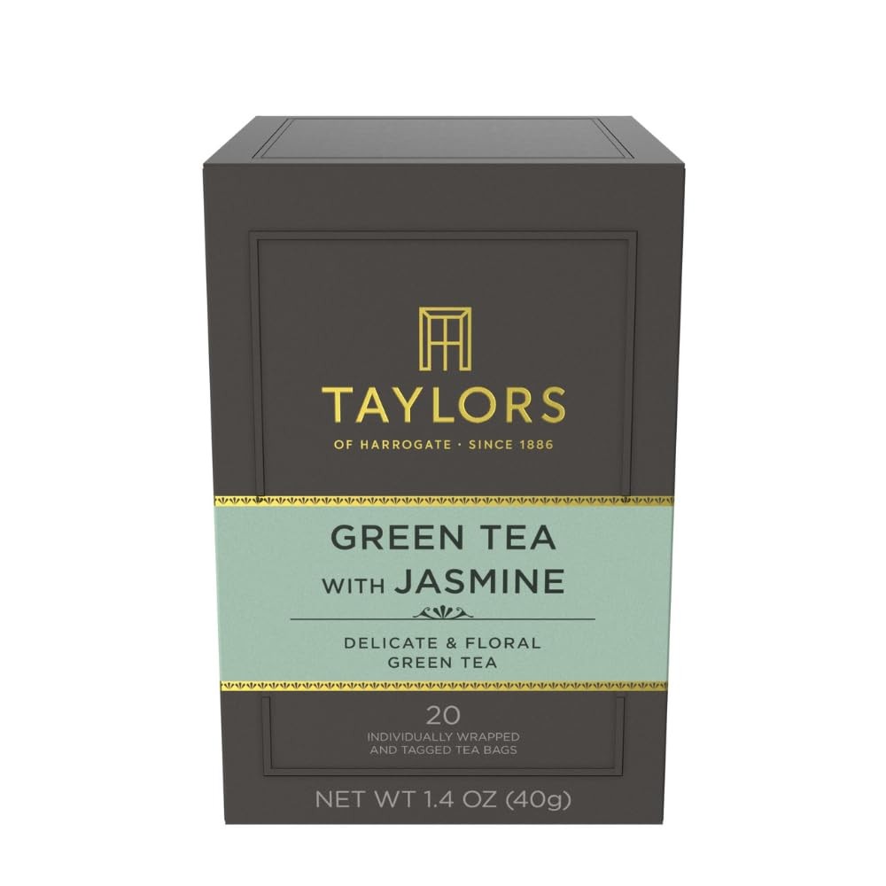 Taylors of Harrogate Green Tea with Jasmine, 20 Count (Pack 6)