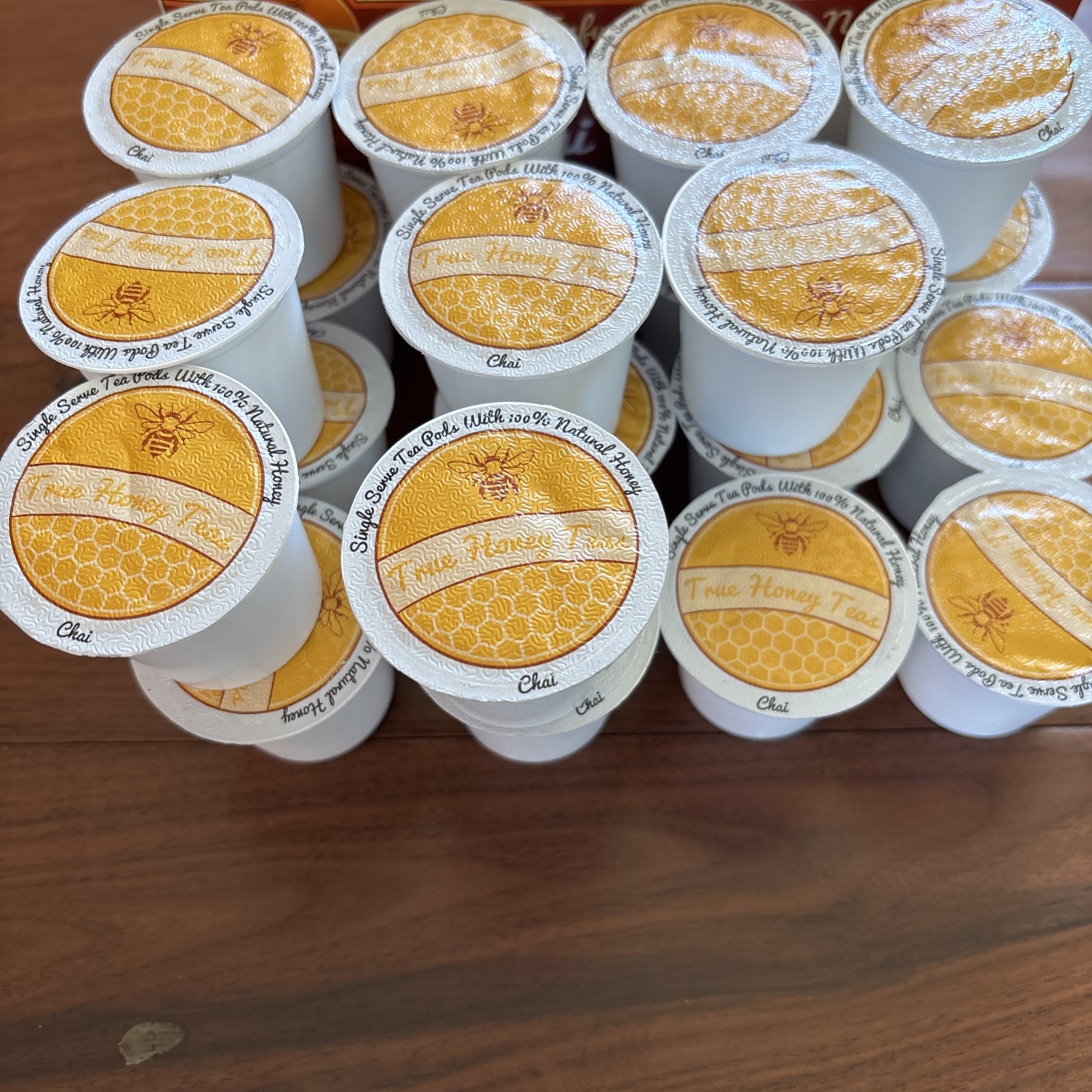 True Honey Teas Chai Pods 21 Kcups Open Box