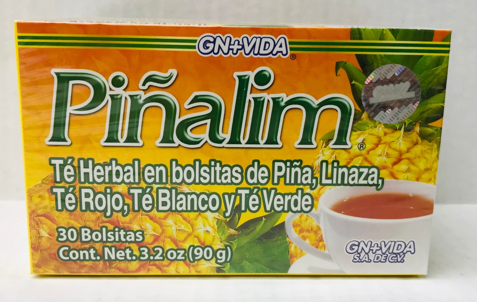Pinalim Tea/Te De Pinalim Pineapple, Flax, Green Tea, White Tea (1 box)