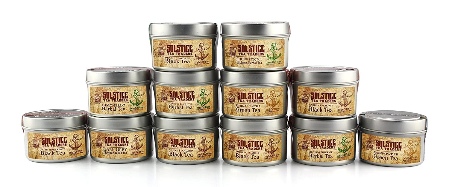 Ultimate Loose Leaf Tea Sampler Featuring 12 Black/ Green/ Herbal Teas
