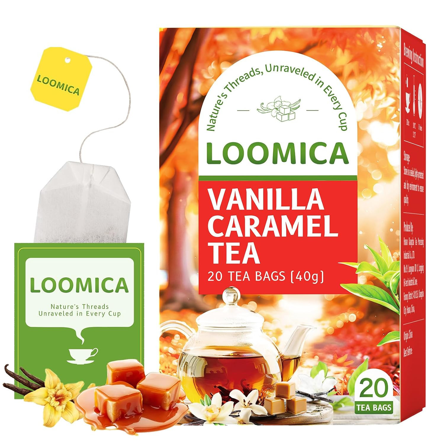 Organic Jasmine Green Tea Bags, Organic Green Tea with Jasmine Flowers, Refreshi