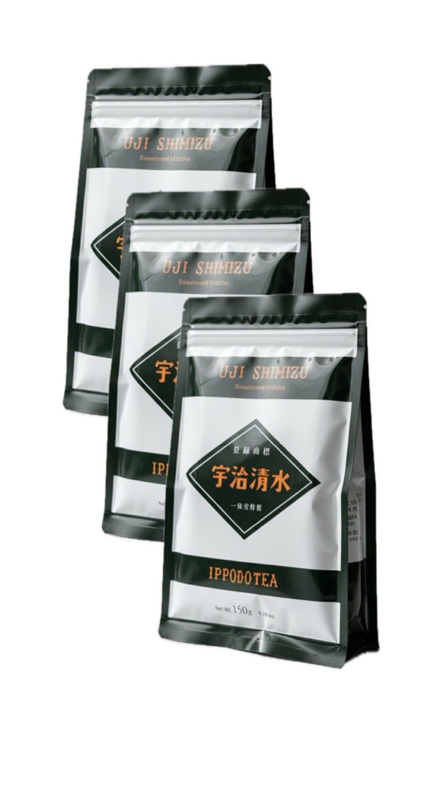 Japanese Matcha Powder from Kyoto-Ippodo Uji Shimizu 150g (Sweetened) 3 PACK