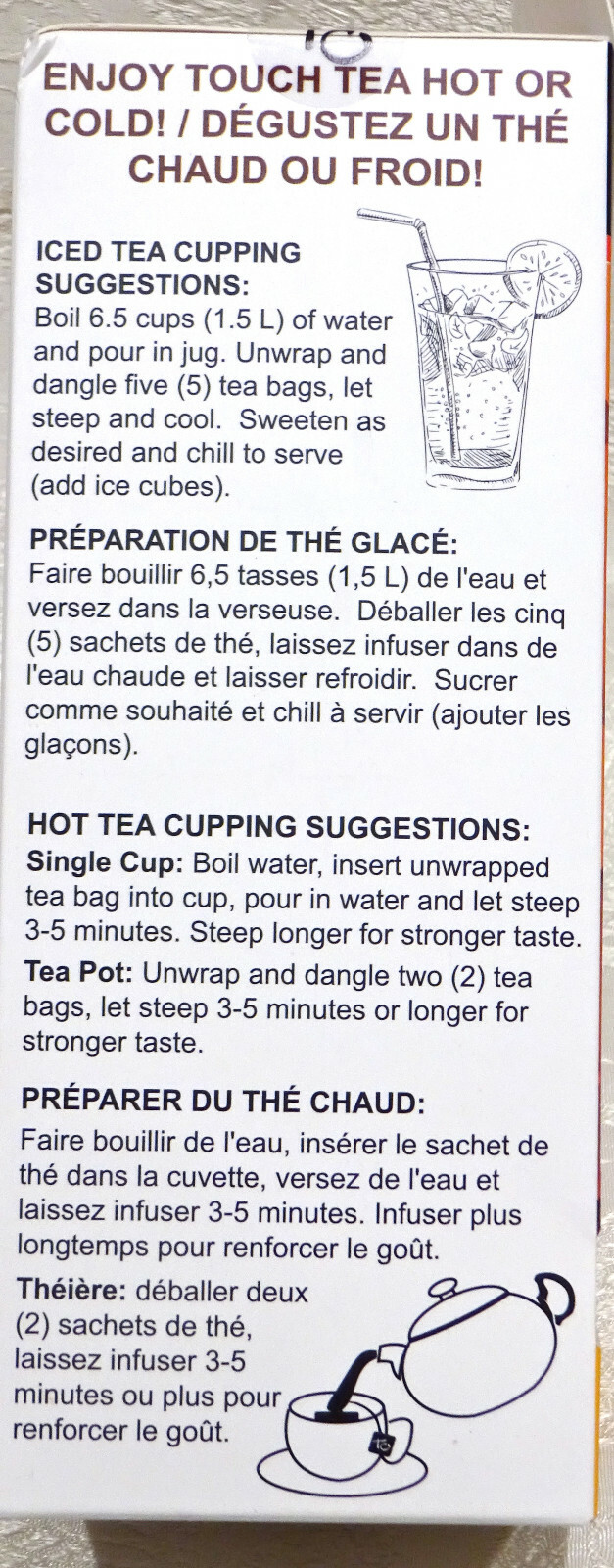 Touch Organic BLUEBERRY WHITE Tea Bags, 40 Bags, 2.5 oz