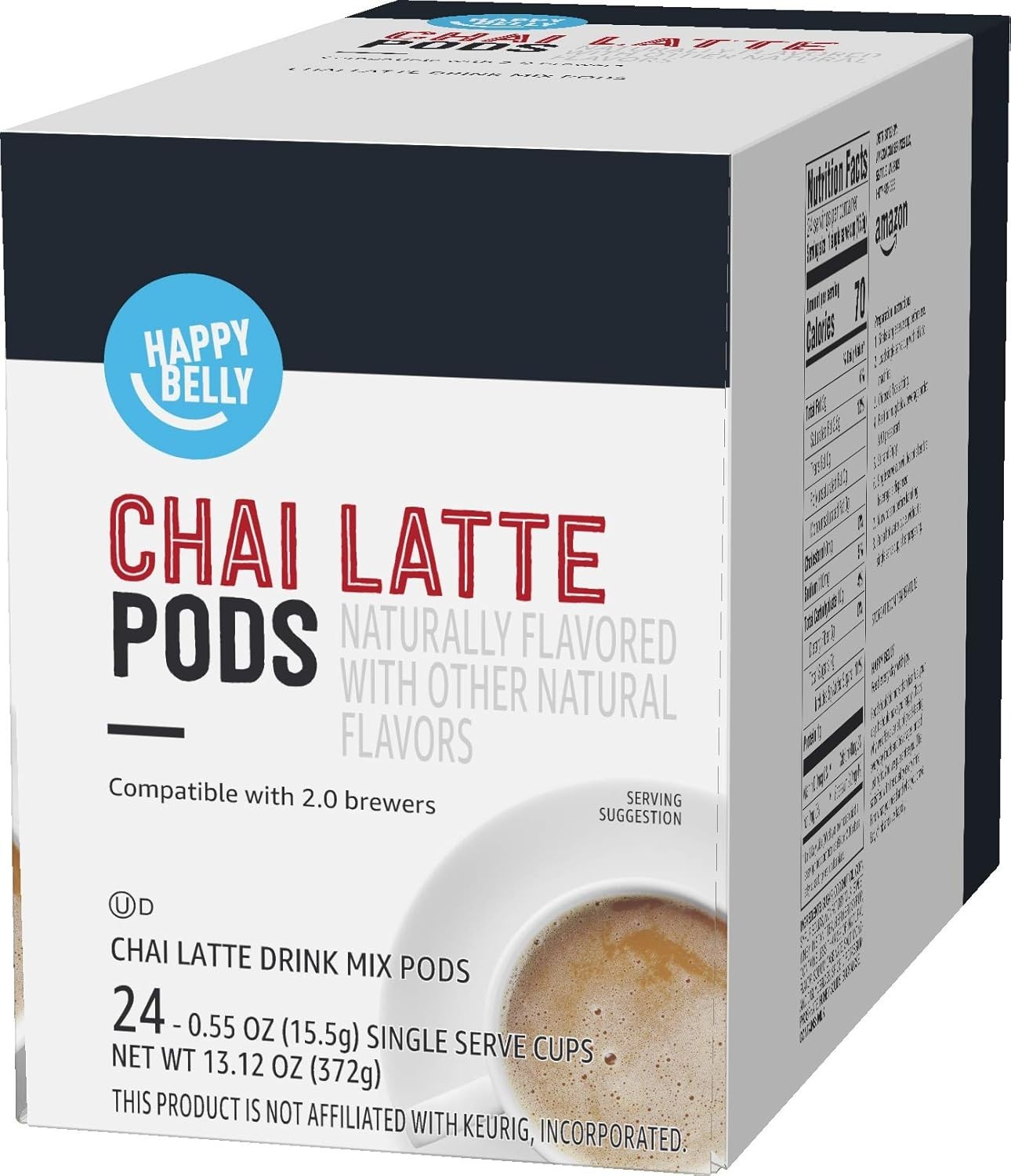 24 Count Chai Latte Tea Pods – High Caffeine & Convenient Brewing Luxury