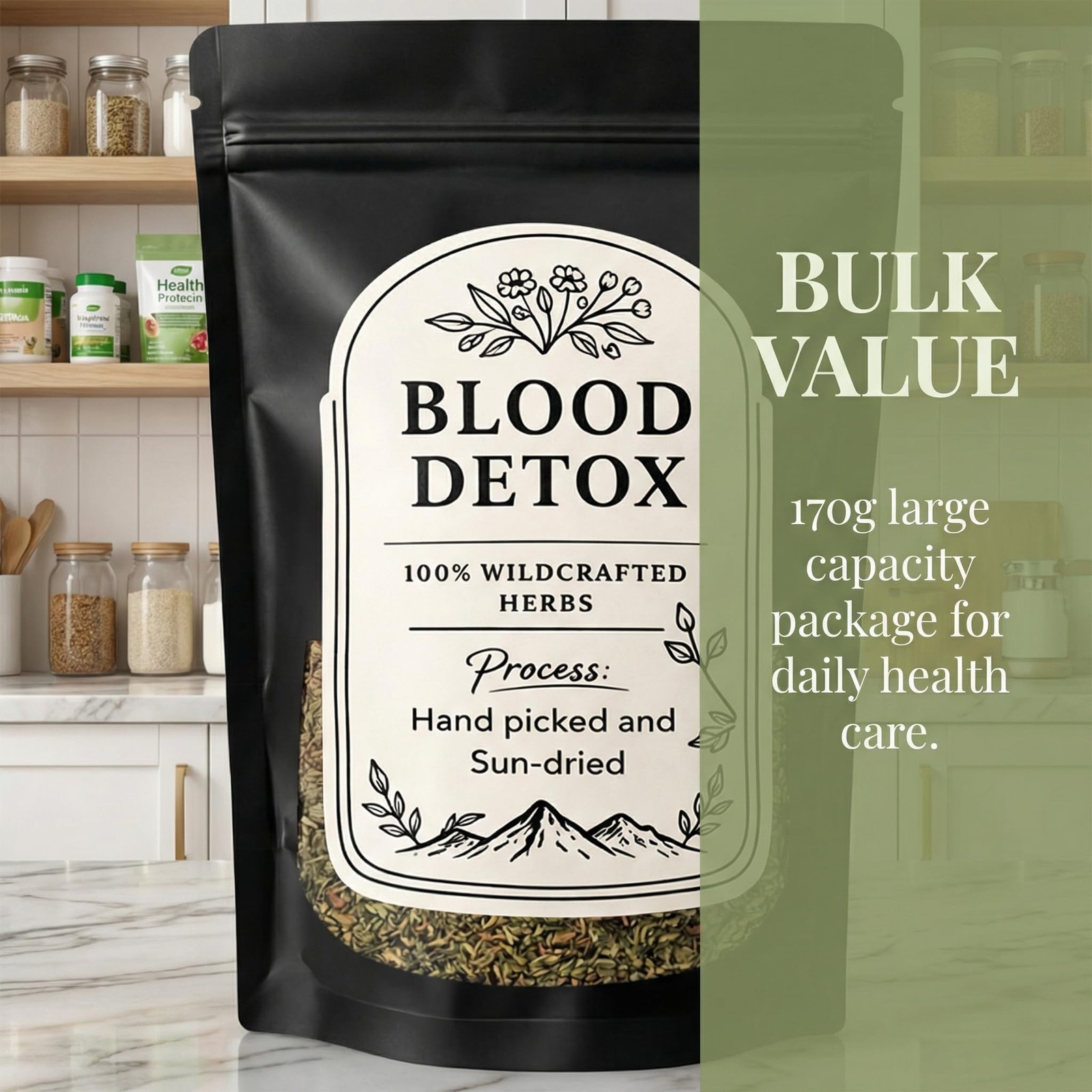 Detox Tea All Natural Herbal Formula Handmade Caffeine-Free Loose Leaf 170 g 1