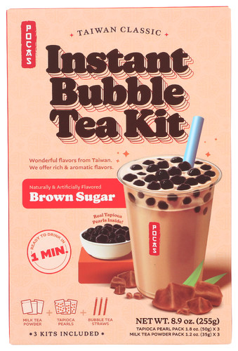 Pocas Brown Sugar Bubble Tea Kit 8.9 Oz (Pack of 12)